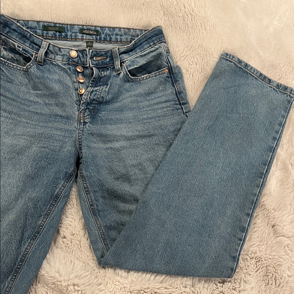 wild fable Women's Straight Leg Jeans - Light Blue Denim